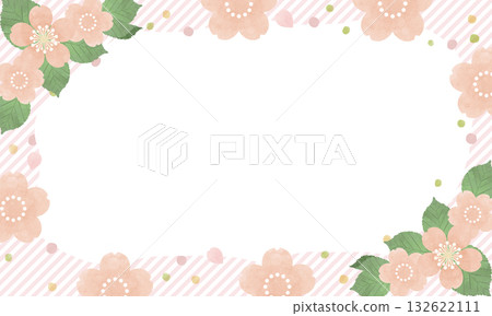 Sakura pink stripe frame (no text) 132622111