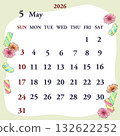 Calendar for May 2026 (starts on Sunday) 132622252