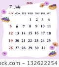 July 2026 calendar starts on Sunday 132622254