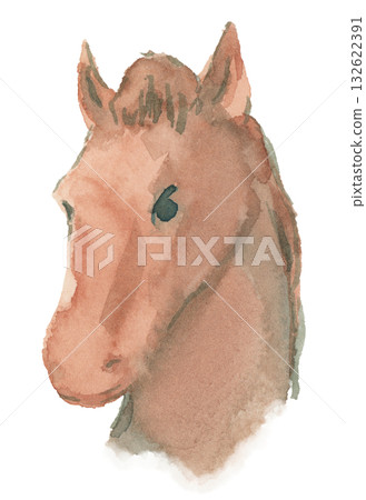 Watercolor horse illustration Watercolor horse illustration 132622391