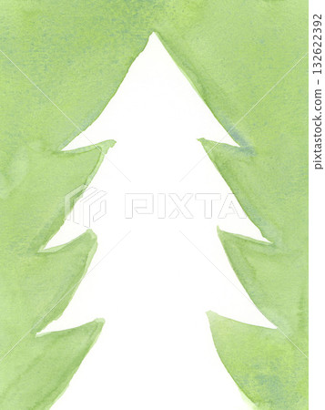 Transparent watercolor Christmas tree illustration Transparent watercolor Christmas tree illustration 132622392