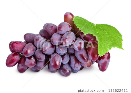 Red grape berry bunch isolated on white background Red grape berry bunch isolated on white background 132622411