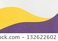 Abstract white, yellow, violet texture paper background, wavy layers. Wave pattern with copy space for banner 132622602