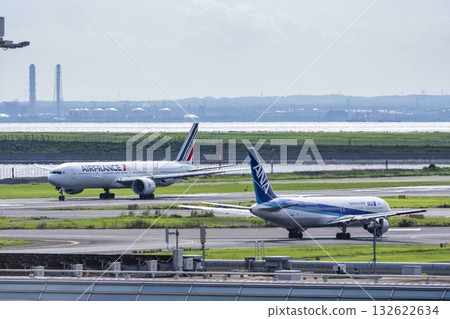羽田機場風景，飛機起飛，東京大田區 132622634
