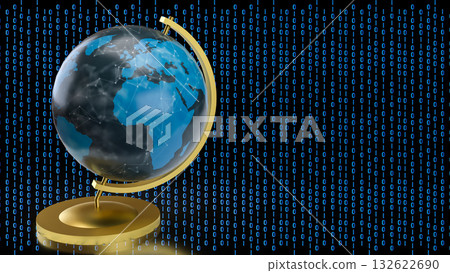 The Globe model for education or sci concept 3d Rendering. The Globe model for education or sci concept 3d Rendering. 132622690