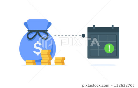 Financial calendar, budget plan, payment schedule, tax pay day 132622705