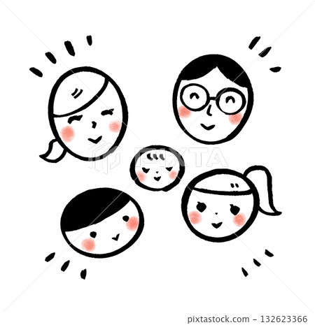 Family gathering illustrations 132623366