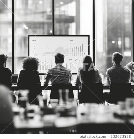 商務會議（匿名，通用）| 單色 | 方形 SNS | 影印中心 | 簡潔通用的設計基礎，版權分配 132623538