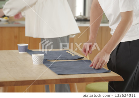 Couple preparing a meal Couple preparing a meal 132624011