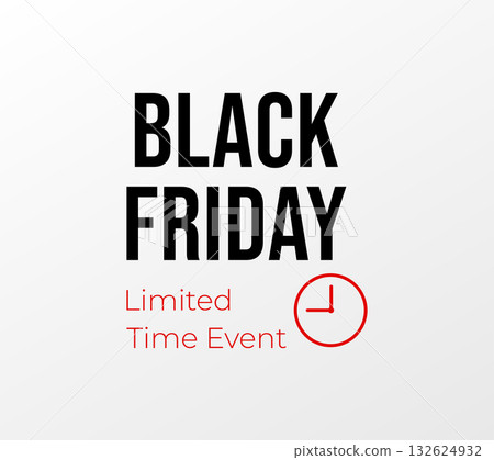 black friday limited time event promotion 132624932