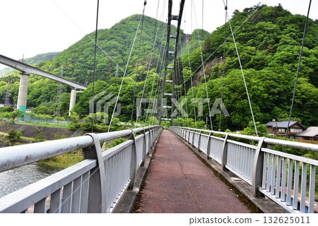 Nikko City Kawaji Onsen Golden Bridge and the view Nikko City Kawaji Onsen Golden Bridge and the view 132625011