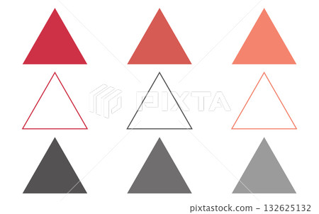 Three sides with the same length geometric shape. Equilateral triangle in mathematics lesson for classroom. Three sides with the same length geometric shape. Equilateral triangle in mathematics lesson for classroom. 132625132