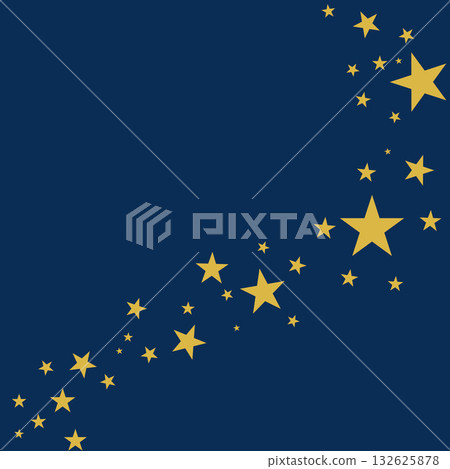 Illustration of a shooting star on a navy background 132625878