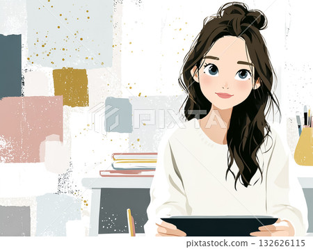 Miyu Series: Miyu Series: Miyu, a high school student who uses AI to study 132626115