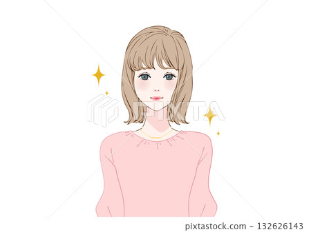 姿態良好的年輕女性上身粉嫩 132626143