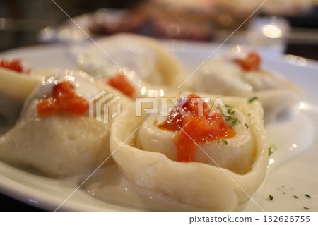 Afghanistan dish: Mutton Manti Afghanistan dish: Mutton Manti 132626755