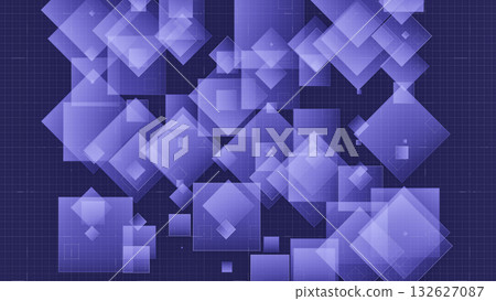 Clean 3D render of geometric overlapping rectangles with depth effect Clean 3D render of geometric overlapping rectangles with depth effect 132627087