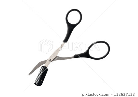 Eyebrow scissors with comb on transparent background (png) Eyebrow scissors with comb on transparent background (png) 132627138