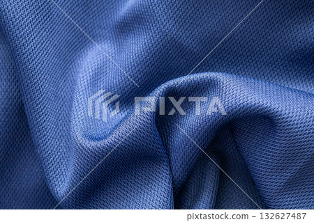 Blue sports clothing fabric football shirt jersey texture 132627487