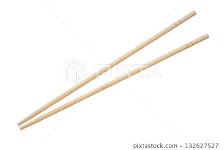 wooden chopsticks isolated on white background 132627527