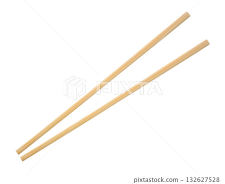wooden chopsticks isolated on white background 132627528