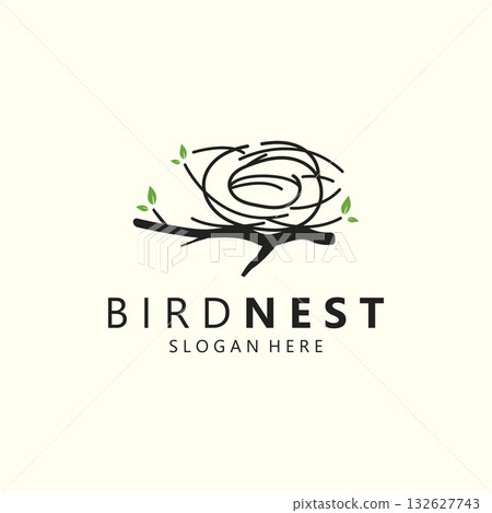 Bird Nest Logo Template Vector Illustration Bird Nest Logo Template Vector Illustration 132627743
