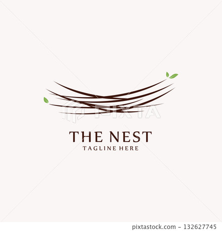 Bird Nest Logo Template Vector Illustration Bird Nest Logo Template Vector Illustration 132627745