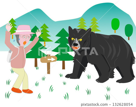 Dangerous wild bear Dangerous wild bear 132628054