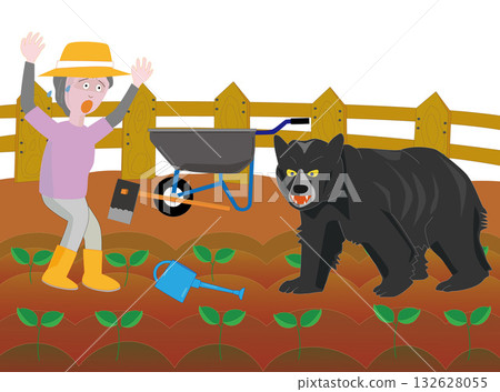 危險的野生熊 132628055