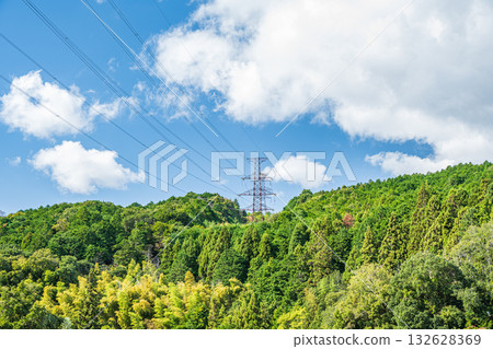 高槻市原地區的山林景色 高槻市原地區的山林景色 132628369