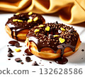 Chocolate-covered donuts 132628586