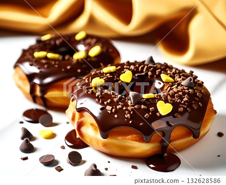 巧克力甜甜圈 132628586