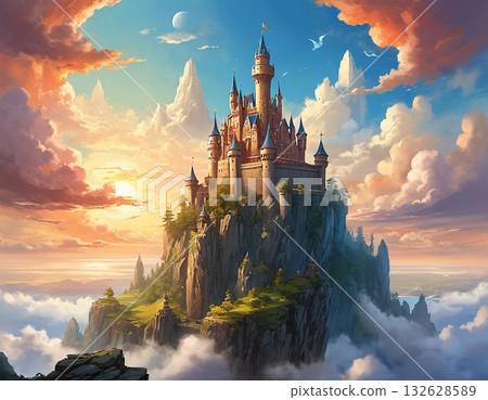 Castle in the Sky at Sunset Castle in the Sky at Sunset 132628589