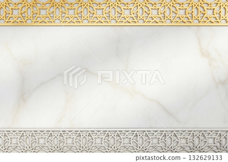 大理石背景，配上金銀邊框 132629133