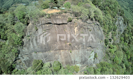 Otsuki City, Yamanashi Prefecture, a view from above Iwadonoyama Castle in Kai Province 132629403