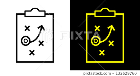 Strategy thin line icon illustration for your project. Strategy clipboard icon. 132629760