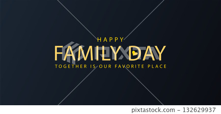 Creative Typography for Happy Family Day Celebration 132629937