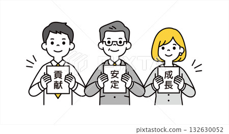 一組描繪一位年長老闆及其年輕女下屬的上半身向量插圖,旨在提升公司的吸引力。 一組描繪一位年長老闆及其年輕女下屬的上半身向量插圖,旨在提升公司的吸引力。 132630052