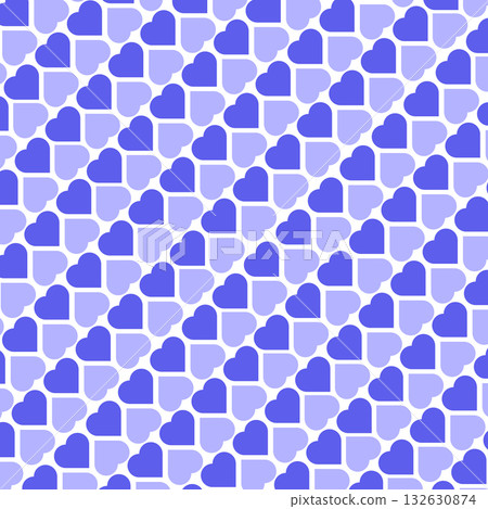 簡潔的無縫心形背景插圖 2_藍色 132630874
