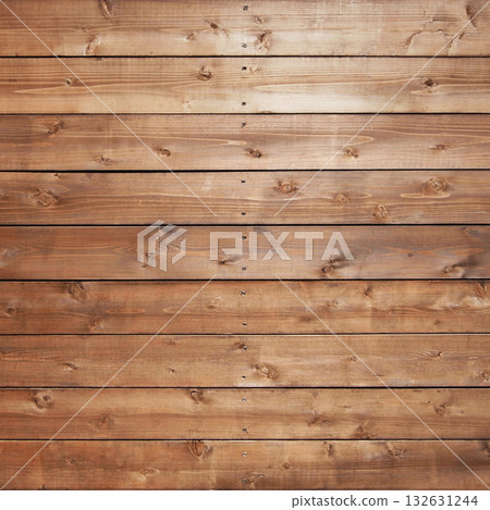 方形背景圖 2，由帶有木紋和節疤的紅棕色木板組成 132631244