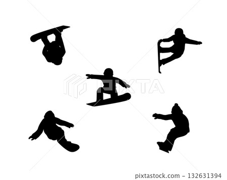 單板滑雪插圖輪廓 單板滑雪插圖輪廓 132631394