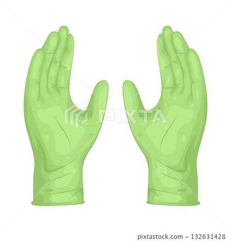Illustration of rubber gloves 132631428