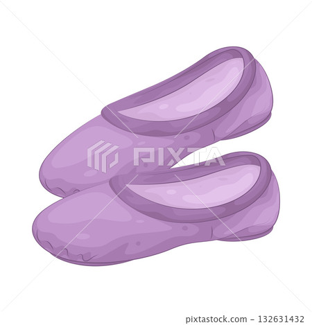 Illustration of ballet shoes 132631432