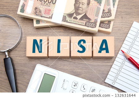 NISA (a stack of bills, a calculator, a magnifying glass, and a checklist) NISA (a stack of bills, a calculator, a magnifying glass, and a checklist) 132631644