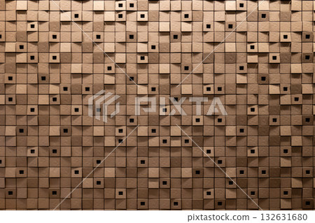 一面現代裝飾牆，飾以精美的幾何圖案。 132631680