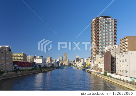 View from the top of the Osaka Dome Zenhodo Bridge [Osaka Cityscape] 132632090
