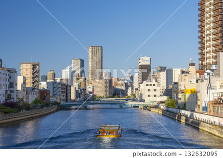 View from the top of the Osaka Dome Zenhodo Bridge [Osaka Cityscape] 132632095
