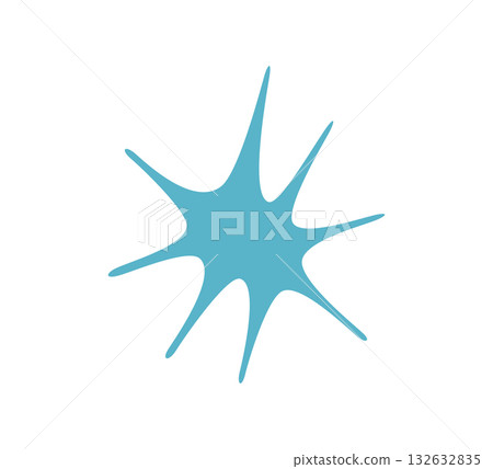 Hand drawn glitter twinkle star icon. Doodle organic blob shape. Sketch blue spot symbol. Doodle spark shape icon design element. Vector illustration on white background Hand drawn glitter twinkle star icon. Doodle organic blob shape. Sketch blue spot symbol. Doodle spark shape icon design element. Vector illustration on white background 132632835