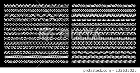 Bauhaus style abstract ornate divider design set 132633023