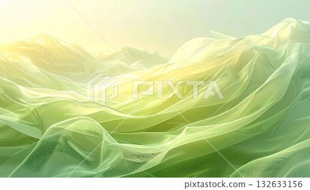 清新的綠色抽象背景(3D),帶有波浪狀的透明透視材質 清新的綠色抽象背景(3D),帶有波浪狀的透明透視材質 132633156